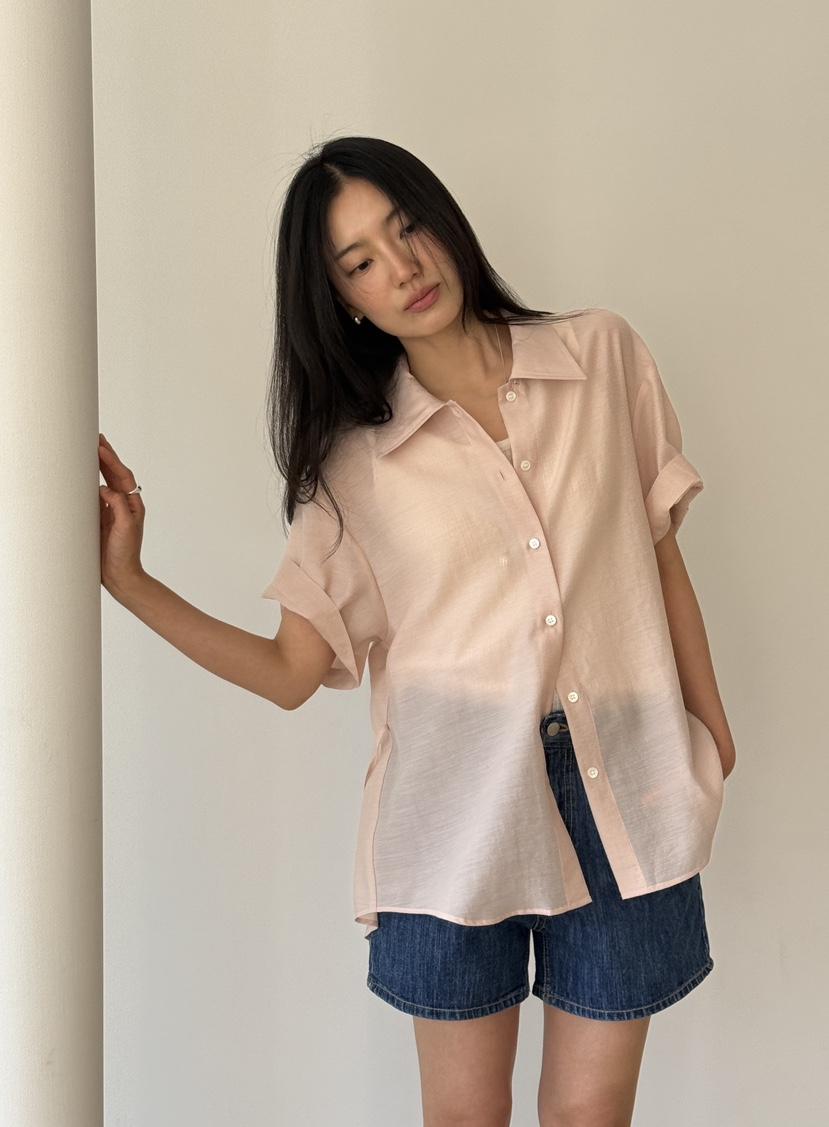 AMY GRACE-A韓國直郵女裝新款時尚26夏季休閑襯衫蕾絲衫AMY GRACE襯衫/蕾絲衫