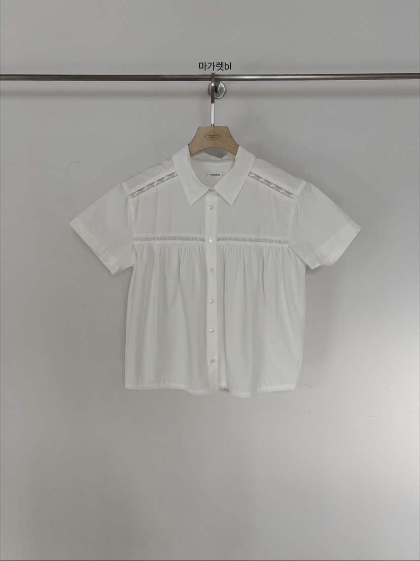 VERGAMOT韓國直郵女士新品時尚職業26春夏熱賣襯衫蕾絲衫VERGAMOT襯衫/蕾絲衫