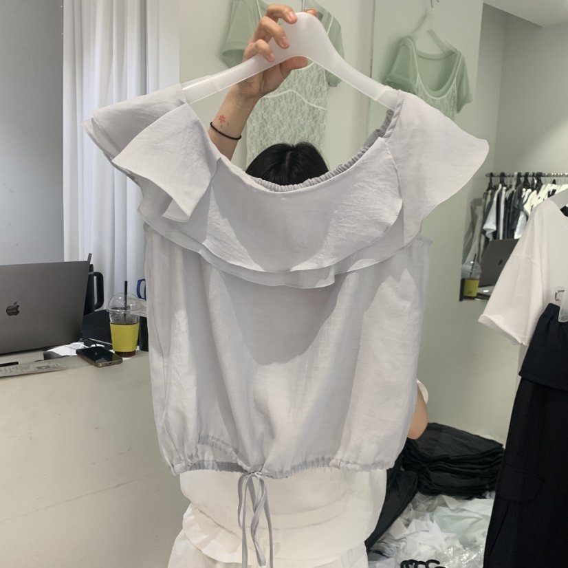 AUBE韓國直郵女裝新款推薦26夏季休閑時尚襯衫蕾絲衫兩面穿AUBE襯衫/蕾絲衫