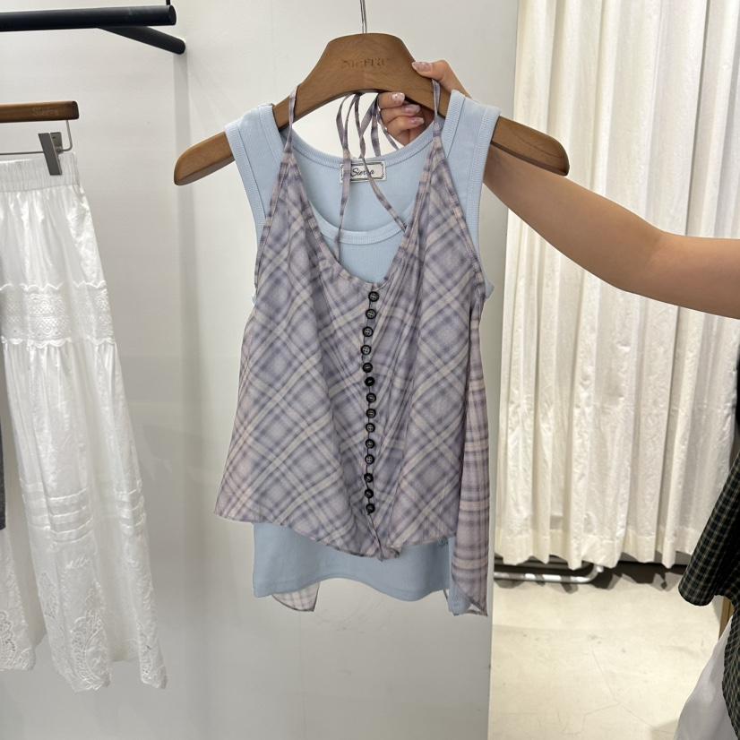 SIERRA東大門實拍韓國女裝新品26夏季休閑吊帶背心不含內搭SIERRA吊帶/背心