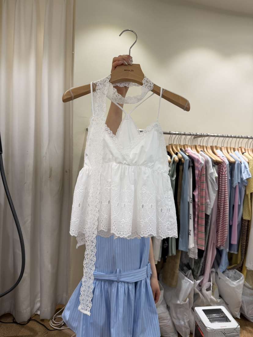 AUVERFIT韓國代購女裝新品熱賣職業人氣26夏季吊帶背心含圍巾AUVERFIT吊帶/背心