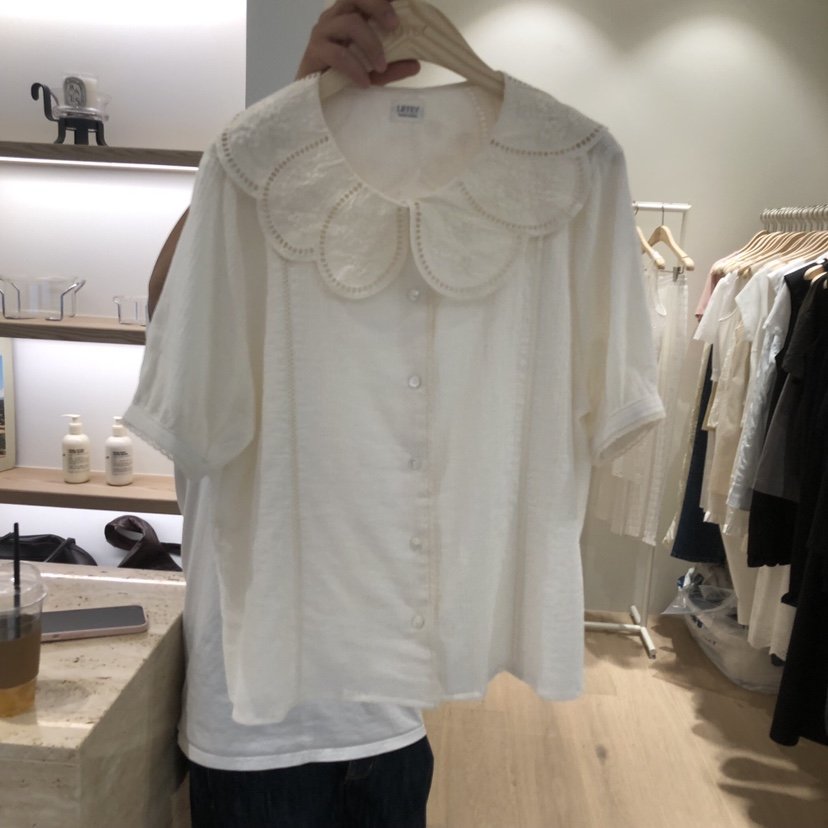 LIFFEY韓國代購女士新品推薦26夏季26春夏職業襯衫蕾絲衫LIFFEY襯衫/蕾絲衫