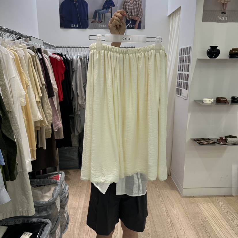REIRAI韓國直郵實拍女裝新款職業推薦26春夏半身裙中短裙系帶Reirai半身裙/中短裙