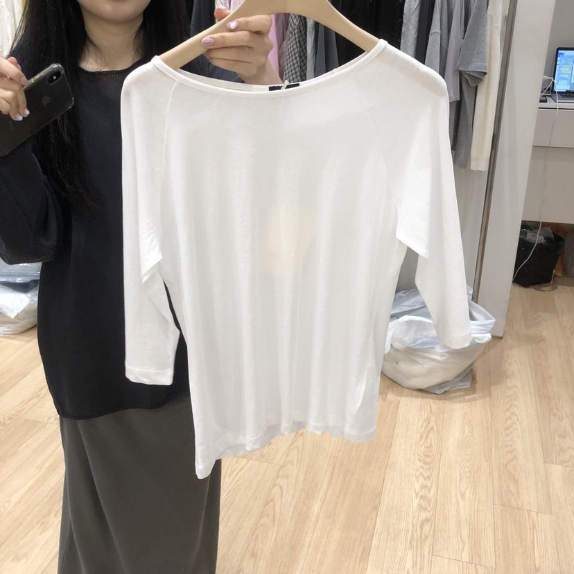 HAUS-A東大門實拍韓國女裝新品職業時尚休閑26春夏長袖T恤HAUSWOMEN長袖T恤