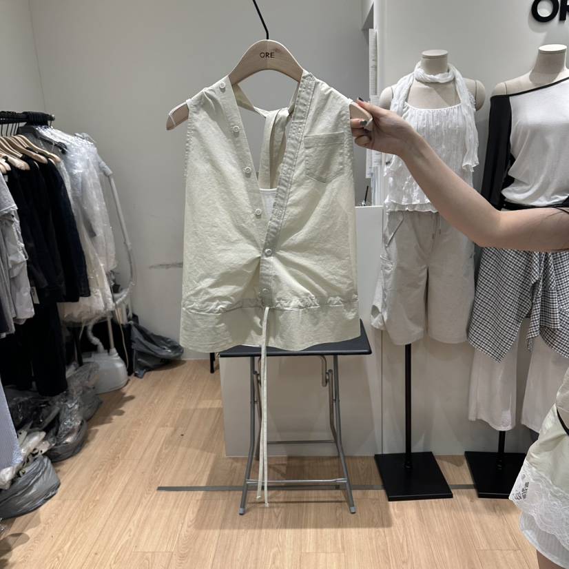 ORE-P韓國直郵女裝新品熱賣職業休閑人氣26春夏馬甲假兩件ORE馬甲
