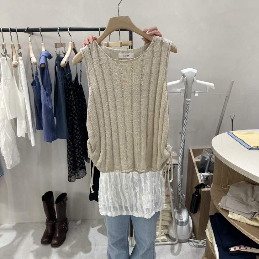AURA韓國直郵女士新品熱賣推薦26春夏時尚休閑吊帶背心腰帶Au ra吊帶/背心
