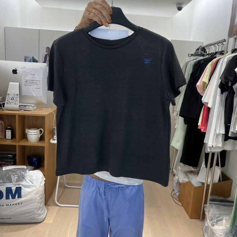 THE STARDUST韓國直郵女士新品熱賣26春夏休閑T恤亞麻圓領THE STARDUSTT恤
