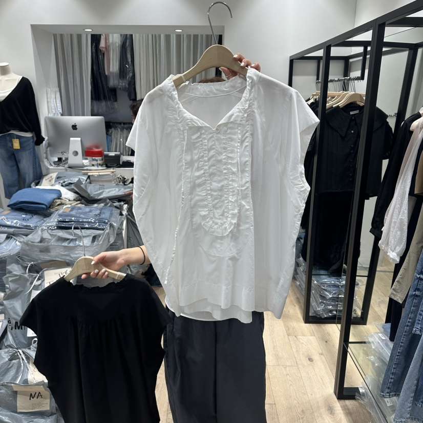 BRUNI/RICOTTA韓國東大門代購女裝新款推薦休閑襯衫蕾絲衫BRUNI/RICOTTA襯衫/蕾絲衫