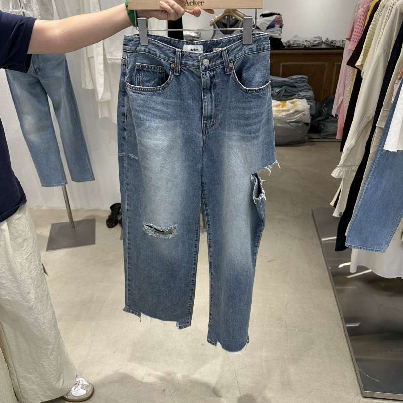 ACKER韓國代購女裝新款職業26夏季時尚人氣推薦休閑牛仔褲ACKER牛仔褲