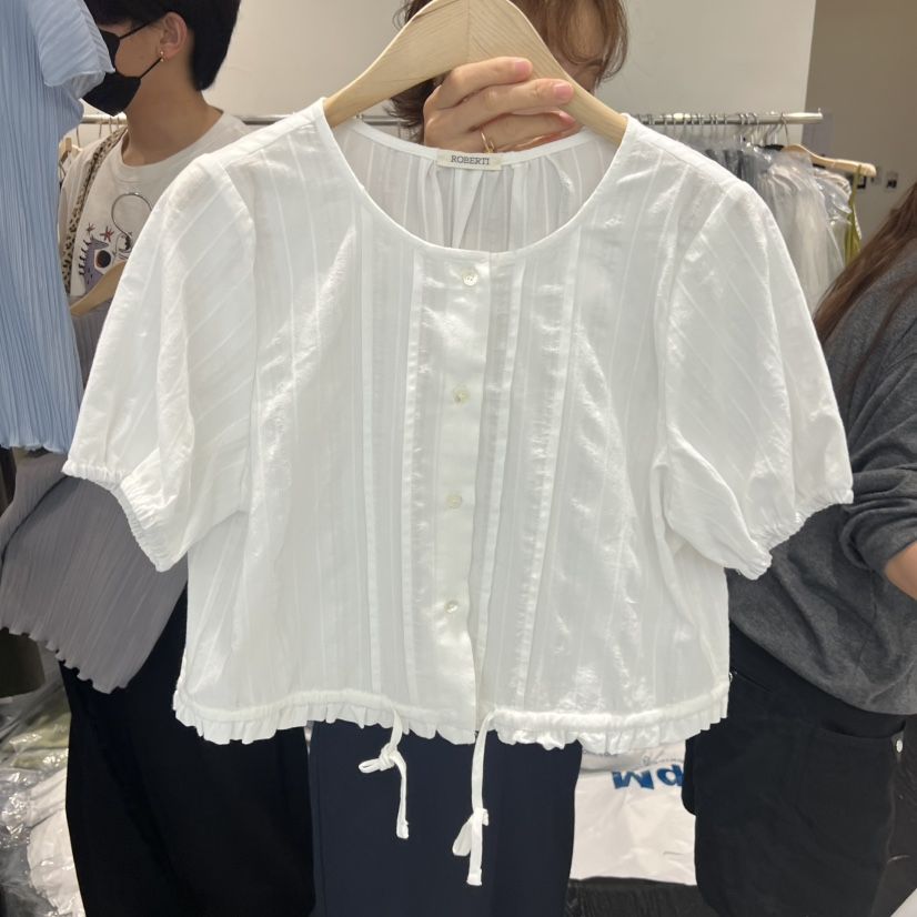TAFFETA/MURET東大門實拍韓國女裝新品時尚26夏季襯衫蕾絲衫TAFFETA/MURET襯衫/蕾絲衫