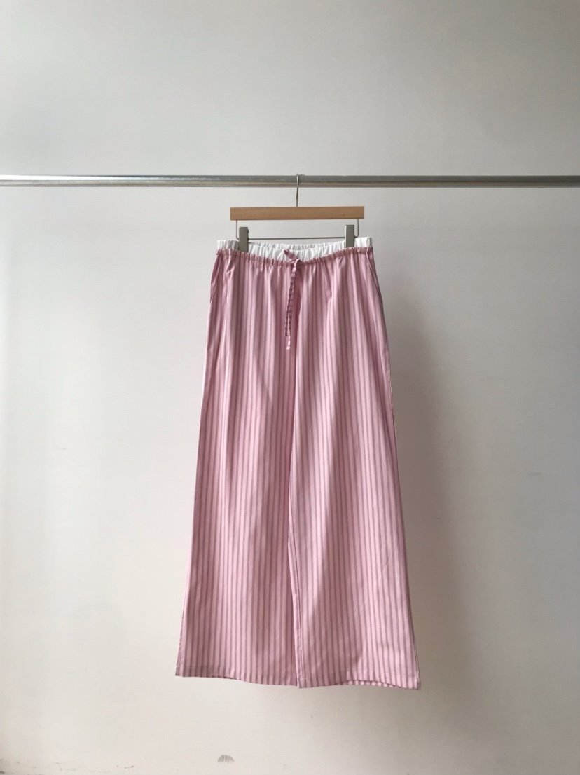 TAFFETA/MURET韓國直郵實拍女裝新款人氣26夏季休閑褲條紋TAFFETA/MURET休閑褲