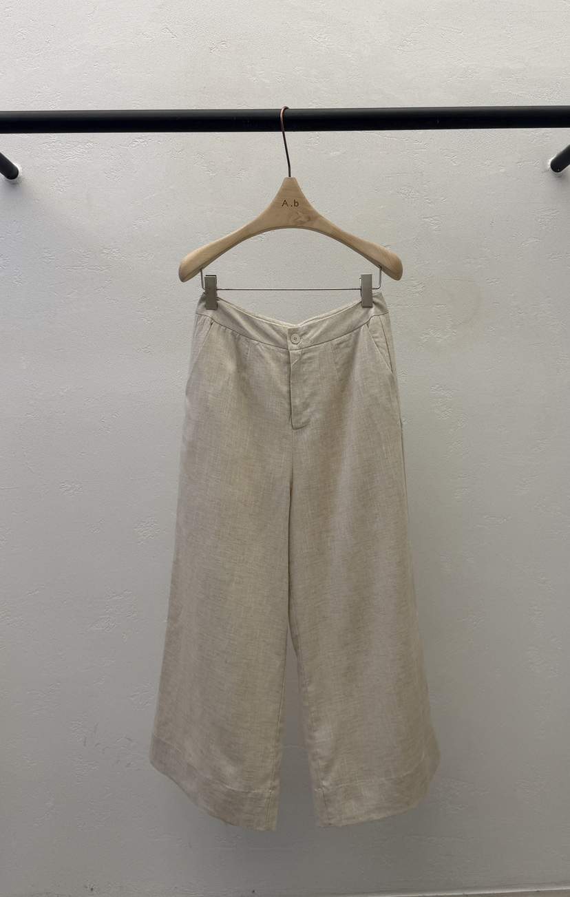 AUTUMN BEIGE-Q韓國直郵實拍女裝新款職業熱賣休閑褲亞麻A.b/AUTUMN BEIGE休閑褲