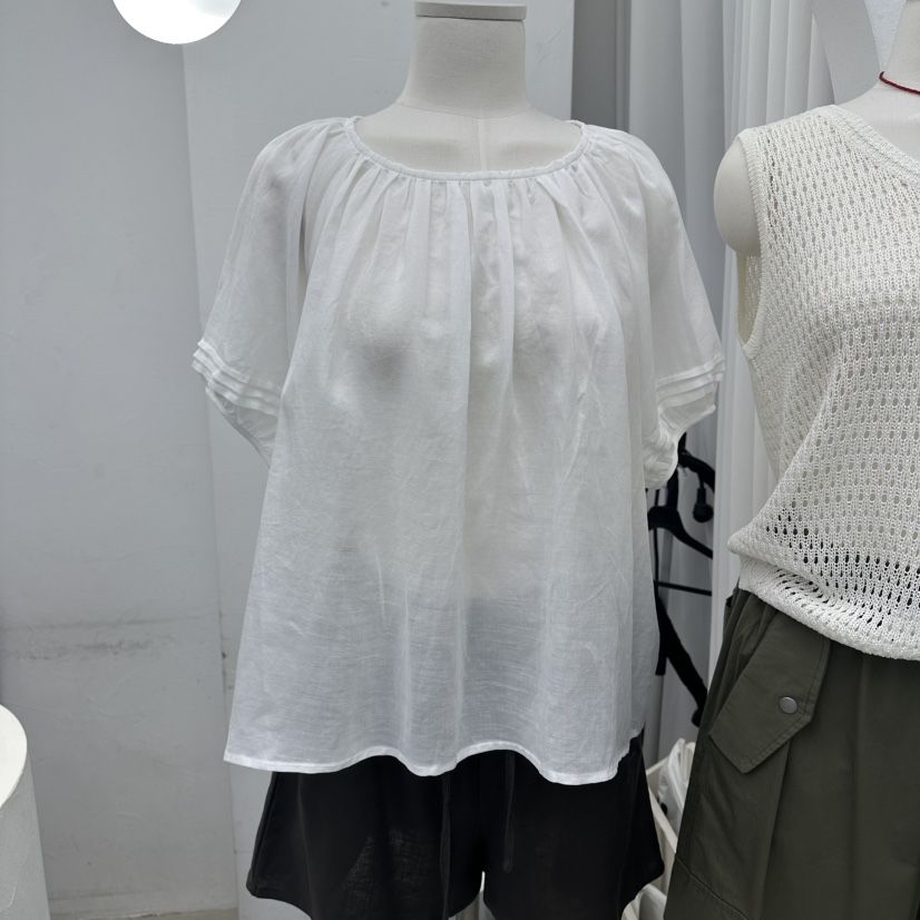 GOLDEN MARKET韓國直郵實拍女裝新品時尚襯衫蕾絲衫褶裥GOLDEN MARKET襯衫/蕾絲衫