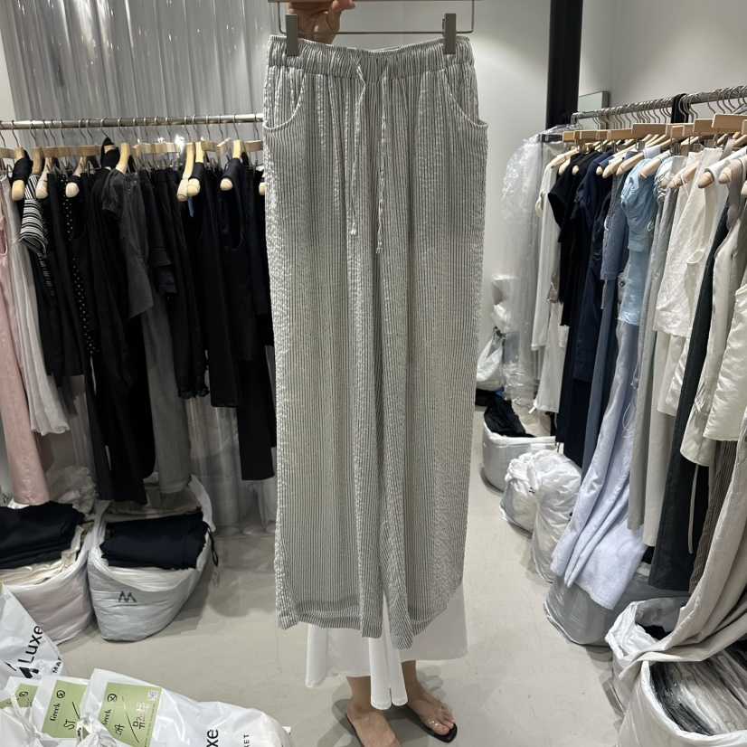 GREEK韓國直郵實拍女士新品休閑時尚26夏季推薦休閑褲亞麻布GREEK休閑褲