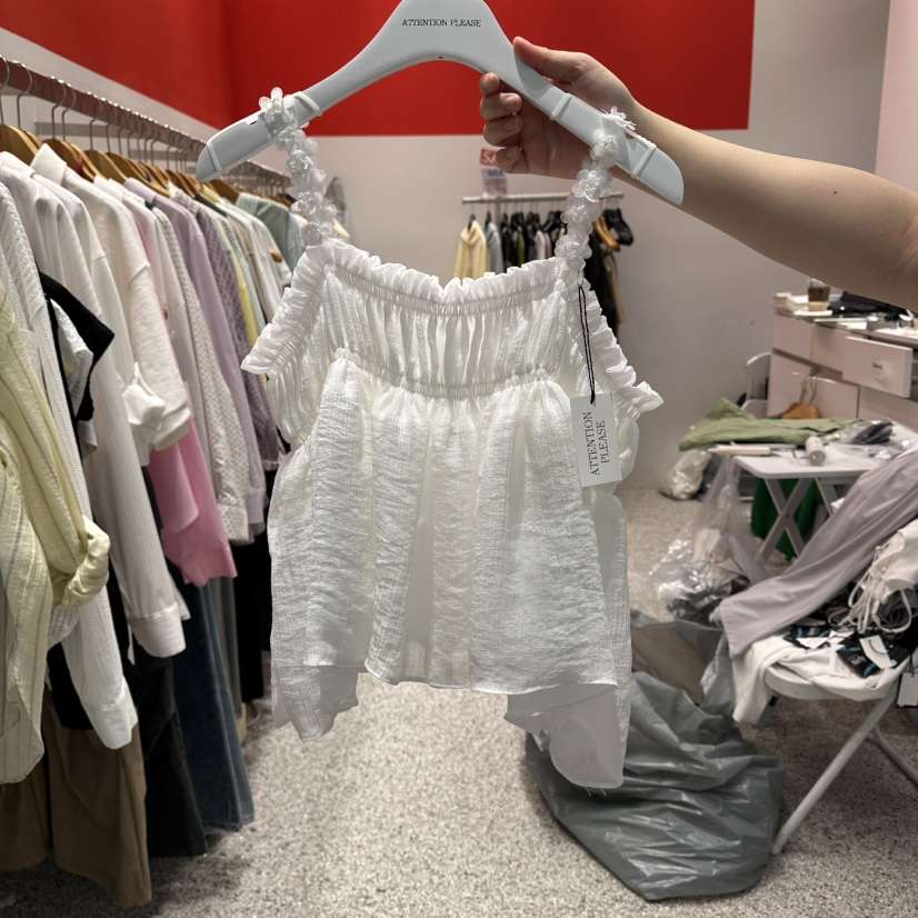 ATPZ韓國直郵女裝新品26夏季時尚人氣熱賣吊帶背心串珠無袖ATTENTION PLEAES吊帶/背心
