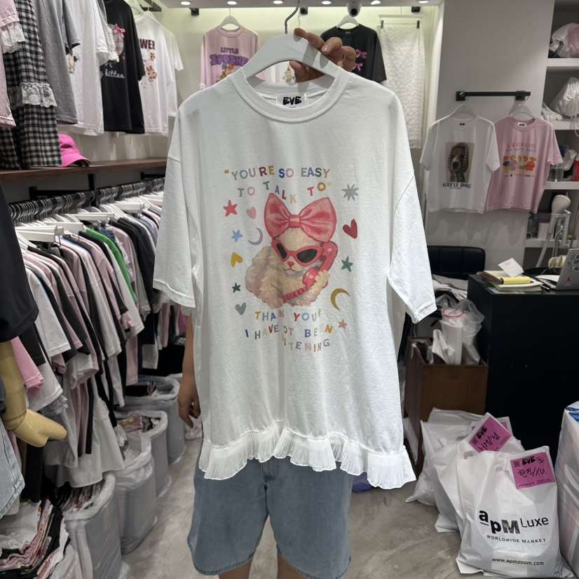 EVE韓國直郵女裝新品職業26春夏推薦人氣26夏季休閑時尚T恤EVET恤
