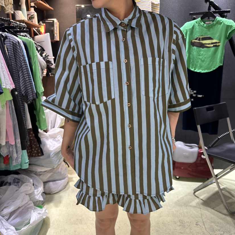 CHAVI韓國直郵女裝新品時尚人氣26夏季熱賣職業襯衫蕾絲衫CHAVI襯衫/蕾絲衫
