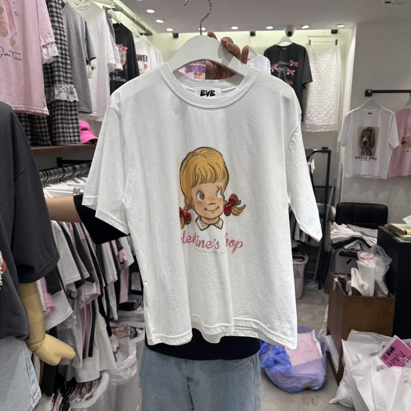 EVE韓國直郵實拍女裝新品26春夏職業熱賣時尚26夏季人氣T恤EVET恤
