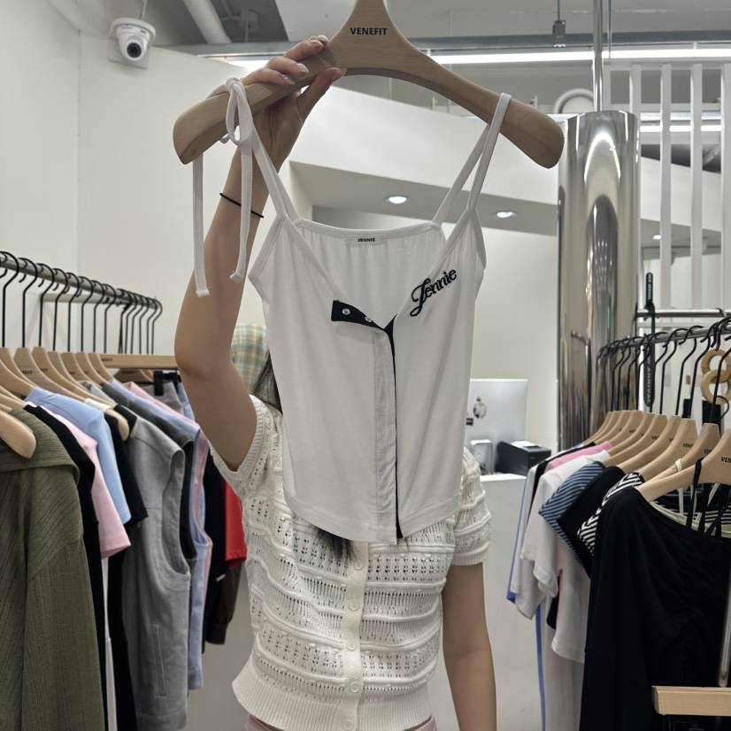 VENEFIT東大門實拍韓國女士新品人氣時尚26夏季熱賣吊帶背心VENEFIT/JENNIE吊帶/背心