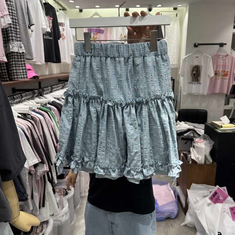 EVE韓國直郵女裝新品人氣推薦26春夏熱賣半身裙中短裙格子EVE半身裙/中短裙