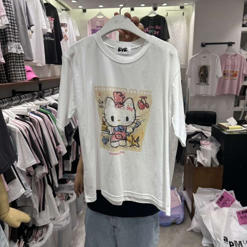 EVE韓國直郵實拍女裝新款26夏季職業時尚推薦熱賣26春夏T恤EVET恤