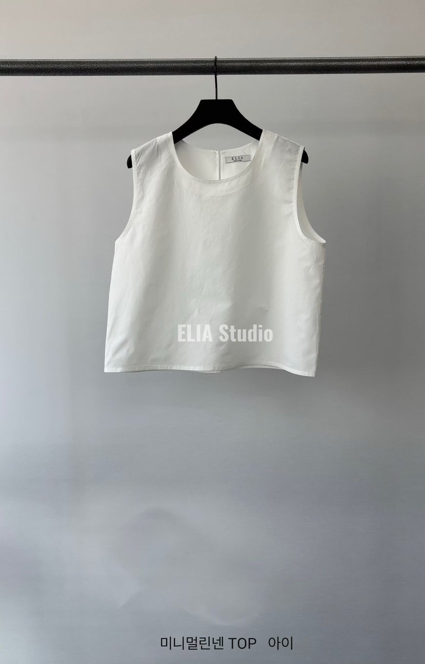 ELIA韓國代購女裝新款人氣推薦職業休閑26夏季吊帶背心亞麻ELIA吊帶/背心