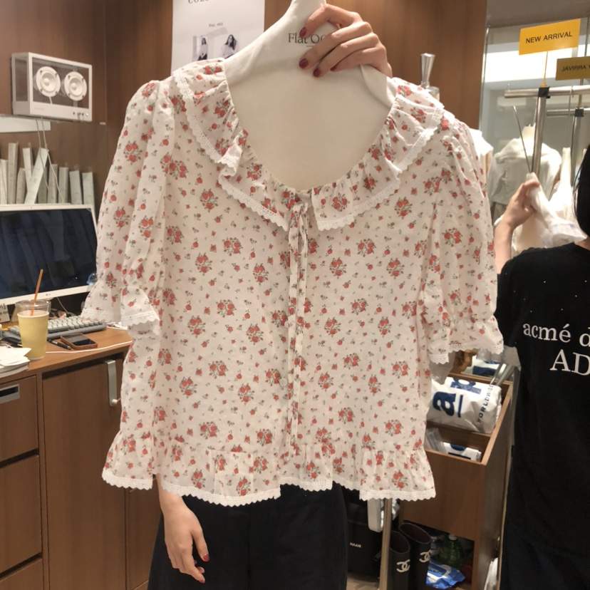 OGI東大門實拍韓國女士新款推薦熱賣休閑26夏季襯衫蕾絲衫FLat OGI襯衫/蕾絲衫