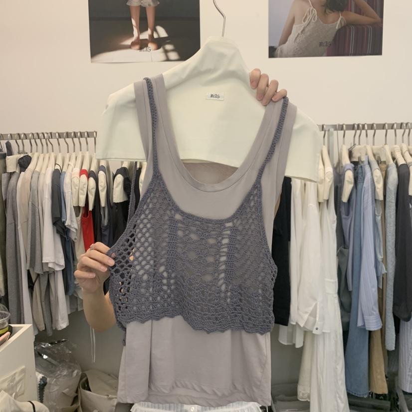MAG韓國直郵女士新款26夏季熱賣推薦吊帶背心不含內搭手工MAG吊帶/背心
