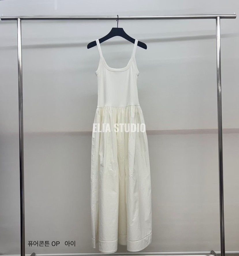 ELIA東大門實拍韓國女裝新品26春夏推薦熱賣時尚連衣裙純棉ELIA連衣裙