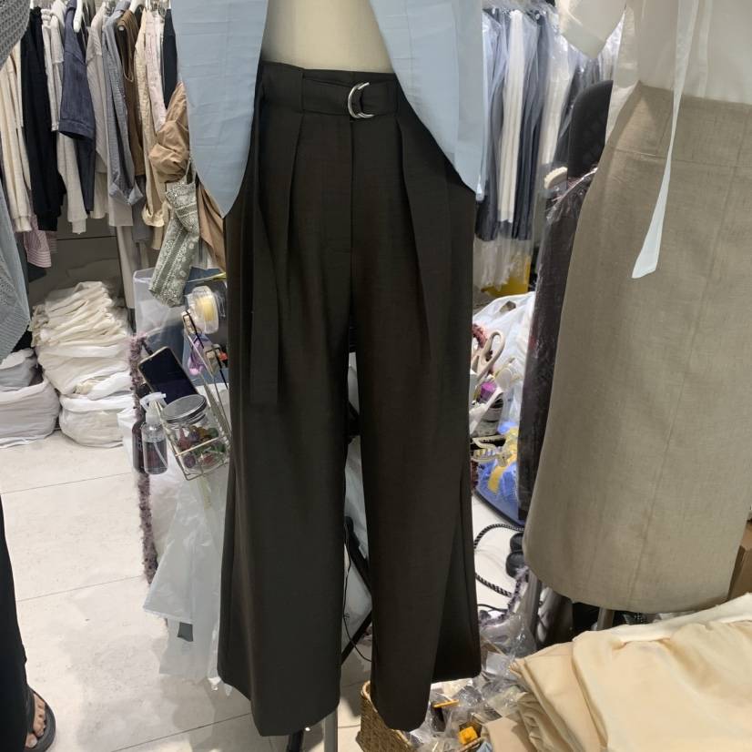 BRONZE韓國直郵實拍女裝新品26春夏26夏季推薦休閑褲含腰帶BRONZE休閑褲