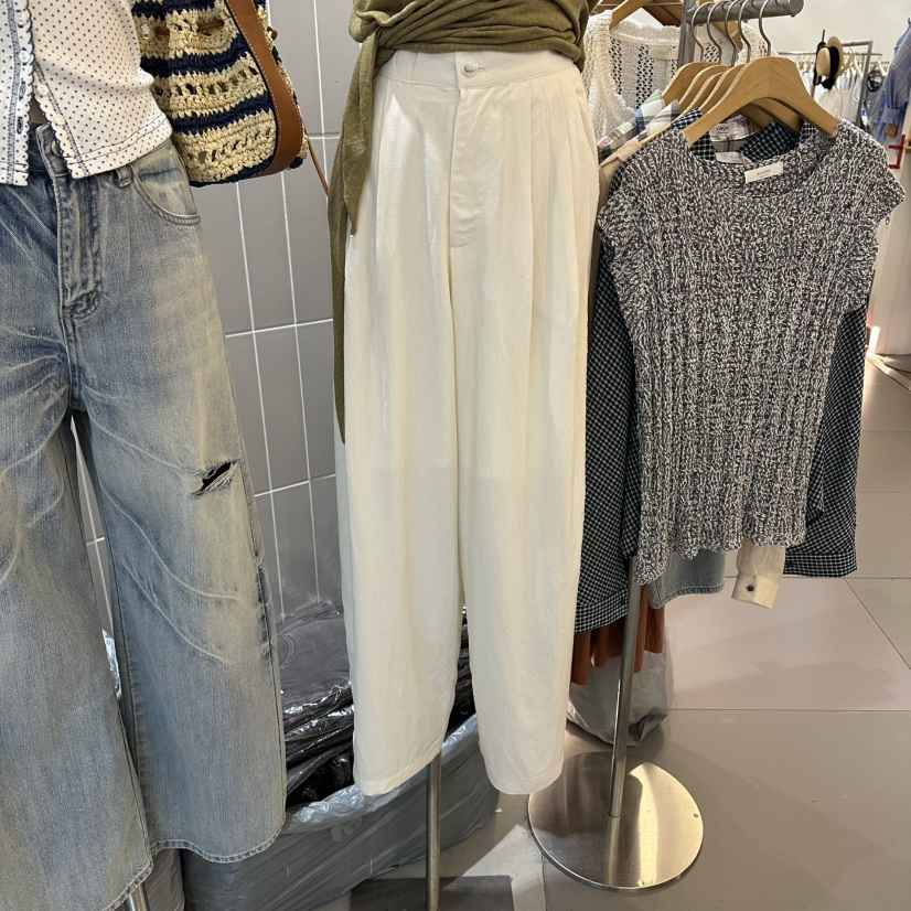 ALEGRE韓國東大門代購女裝新品26夏季人氣時尚休閑褲亞麻ALEGRE休閑褲