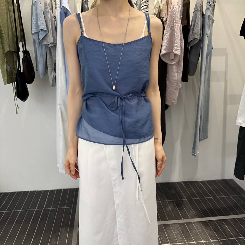 FIND-P韓國直郵女士新款熱賣26春夏吊帶背心不含內搭透視無袖FIND-P吊帶/背心