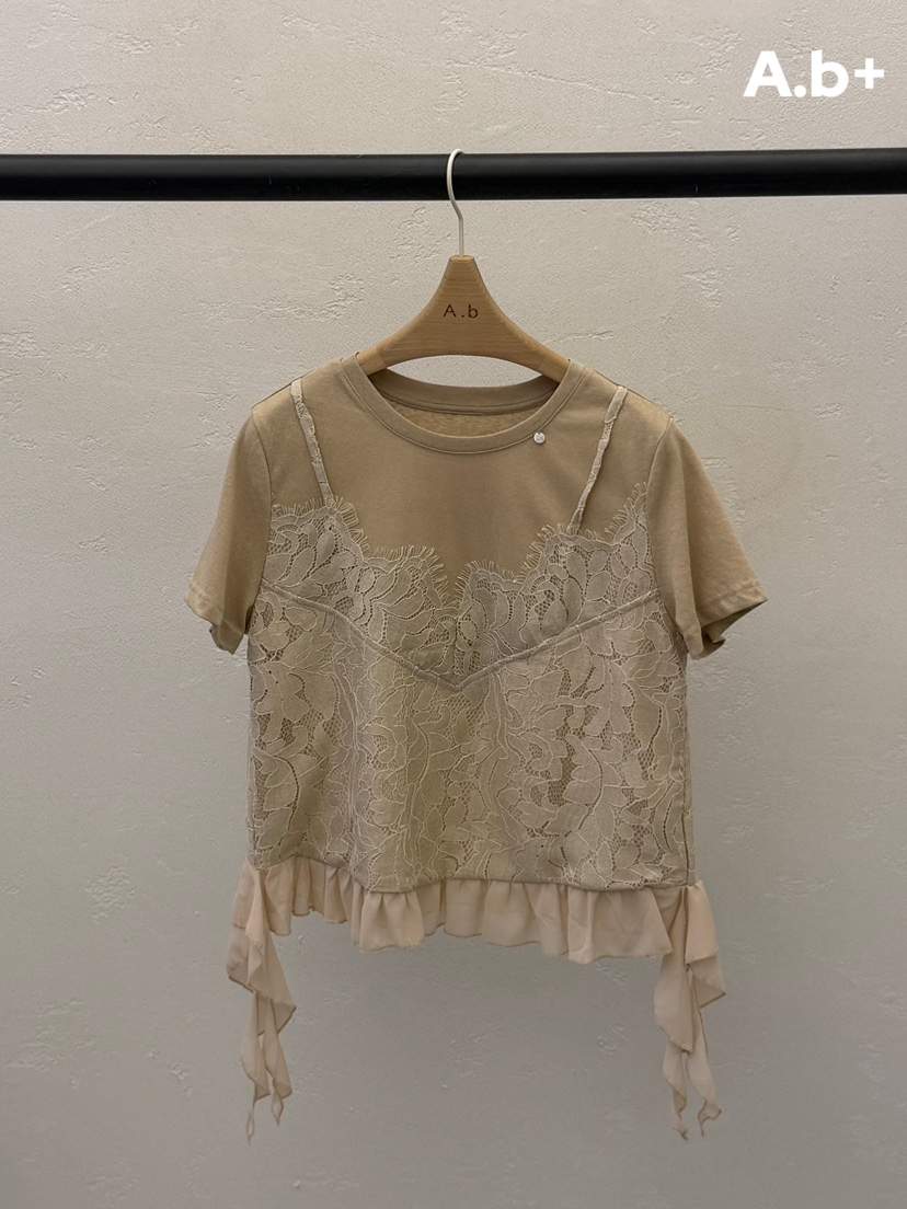 AUTUMN BEIGE PLUS韓國直郵實拍女裝新品職業T恤假兩件A.b/AUTUMN BEIGET恤