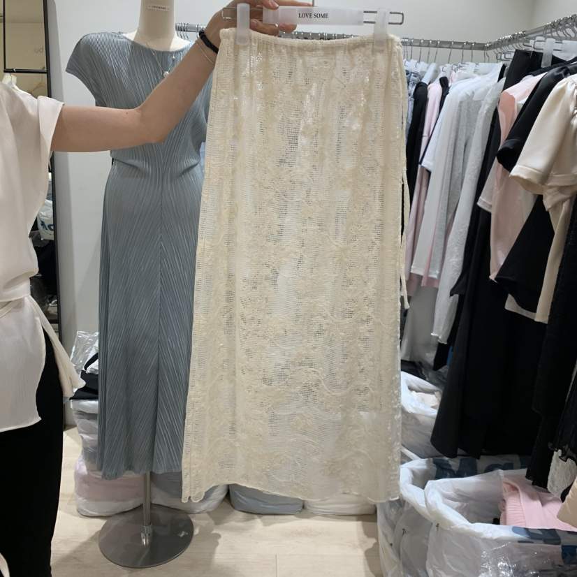 LOVE SOME韓國東大門代購女士新款推薦26夏季熱賣長裙多層LOVE SOME長裙