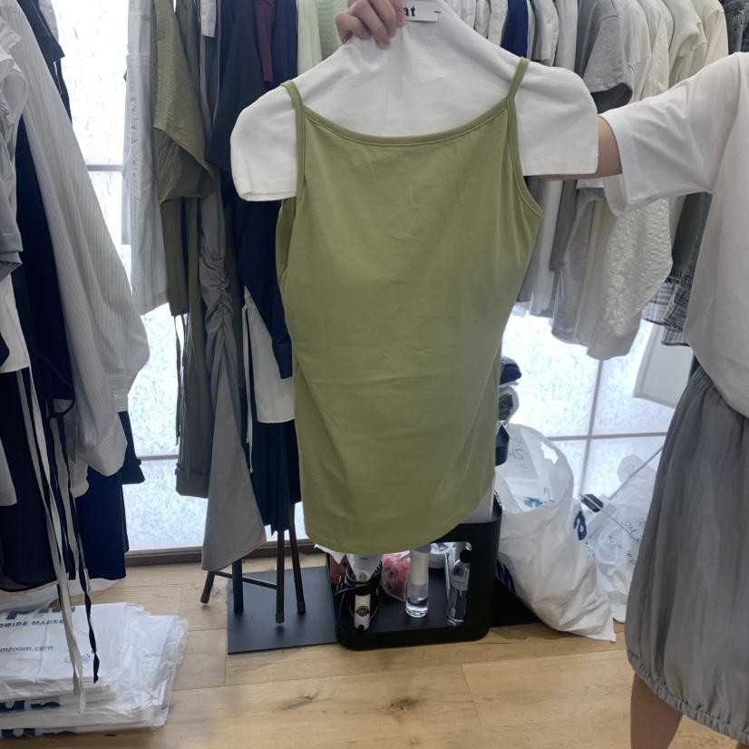 FLAT韓國東大門代購女士新品休閑26春夏26夏季吊帶背心無袖FLAT吊帶/背心