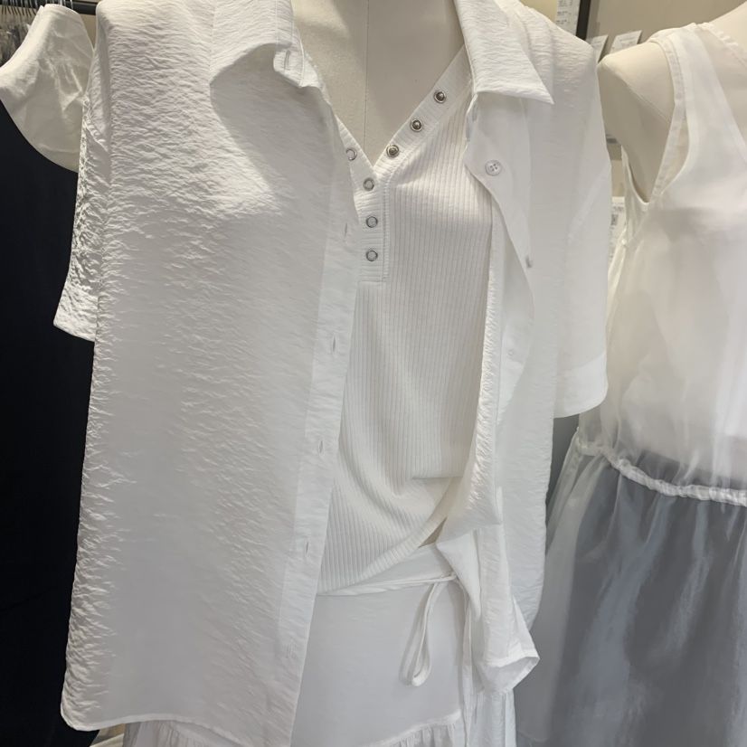 FLAT韓國直郵女士新品休閑職業26春夏26夏季熱賣襯衫蕾絲衫FLAT襯衫/蕾絲衫
