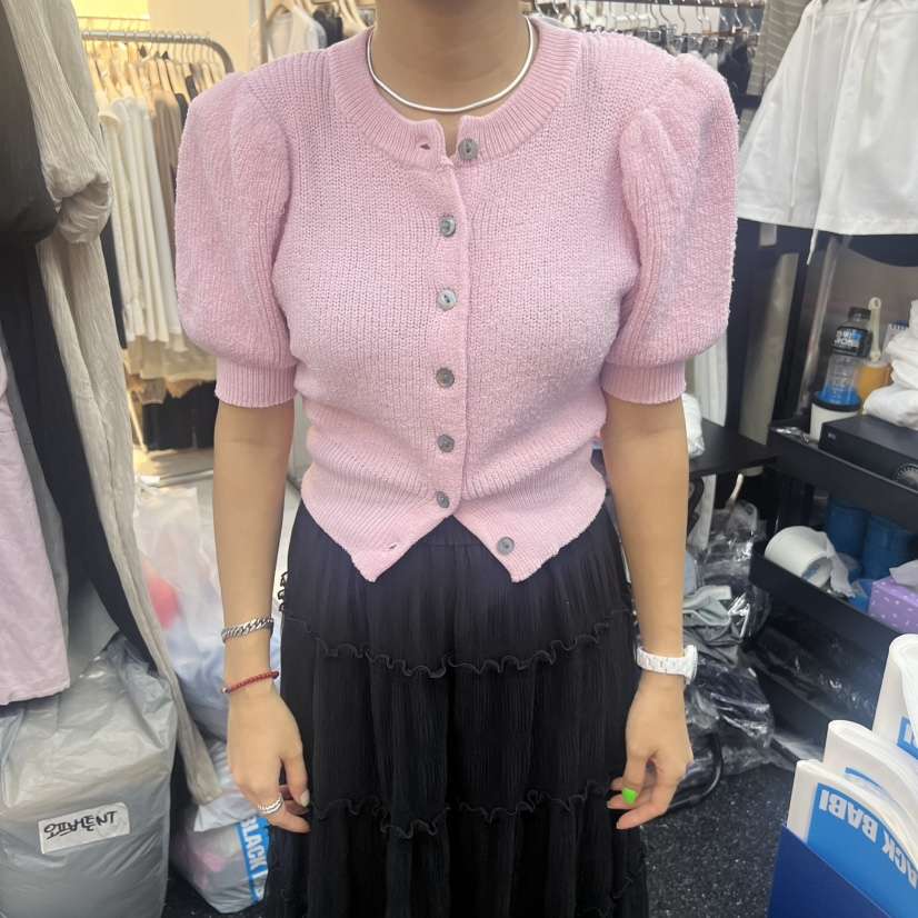 BLACK BABI韓國直郵實拍女士新品26夏季休閑人氣職業針織衫BLACK BABI針織衫