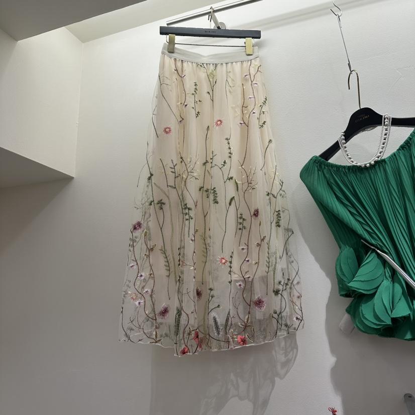 BIKINI韓國東大門直郵女士新品職業推薦休閑時尚長裙刺繡BIKINI長裙