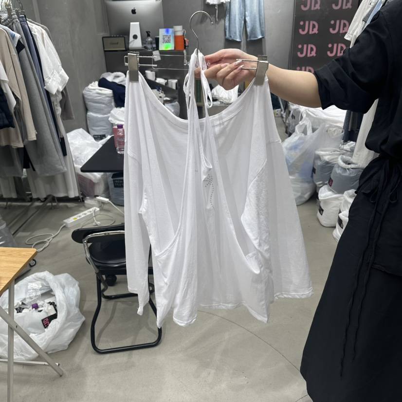 JUDYQUE東大門實拍韓國女士新品26夏季時尚人氣長袖T恤蕾絲JUDYQUE長袖T恤