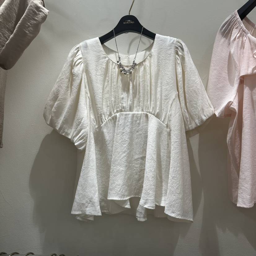 BIKINI東大門實拍韓國女士新品職業26春夏襯衫蕾絲衫不含項鏈BIKINI襯衫/蕾絲衫