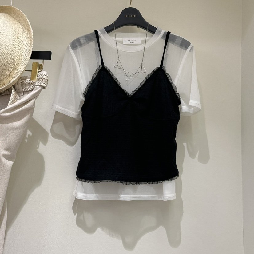 BIKINI韓國東大門代購女士新品26夏季時尚人氣套裝套裝透明BIKINI套裝