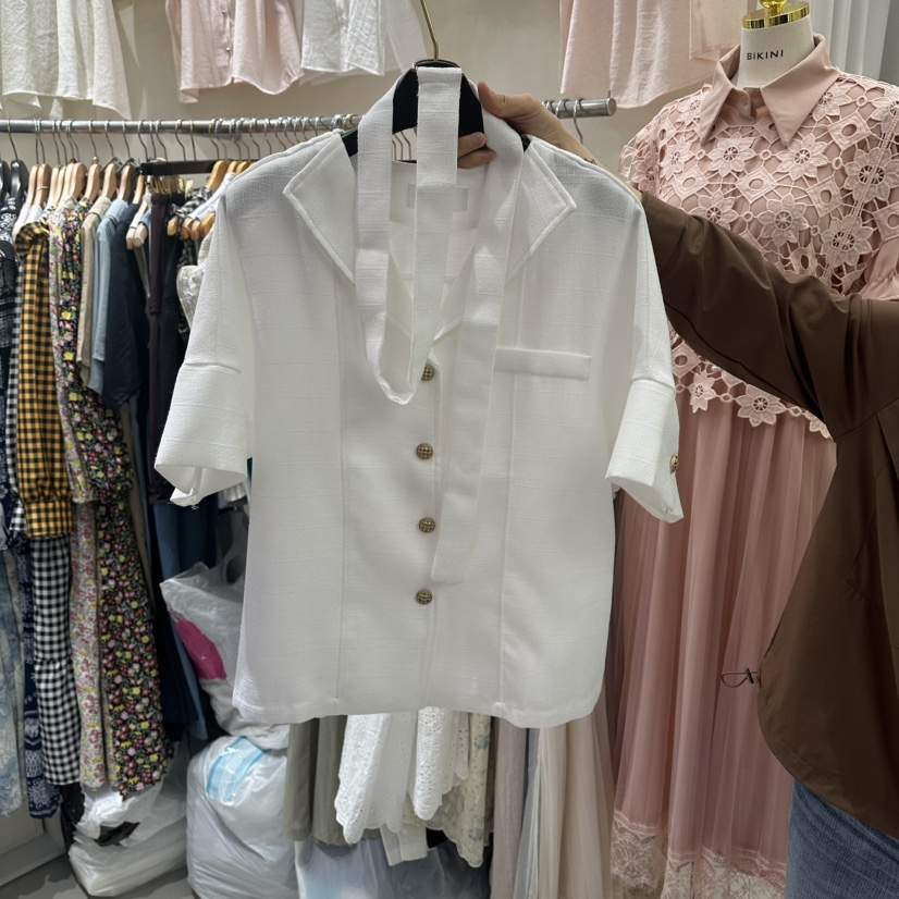BIKINI韓國直郵女士新品26春夏職業時尚夾克含腰帶粗花呢BIKINI夾克