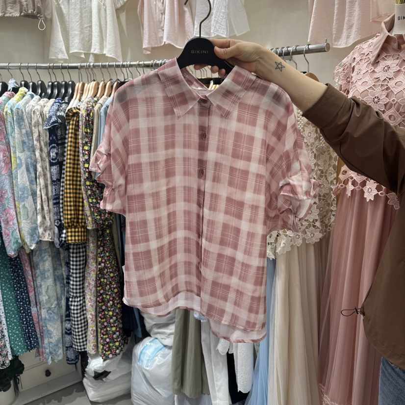 BIKINI韓國東大門直郵女士新品時尚人氣推薦26春夏襯衫蕾絲衫BIKINI襯衫/蕾絲衫