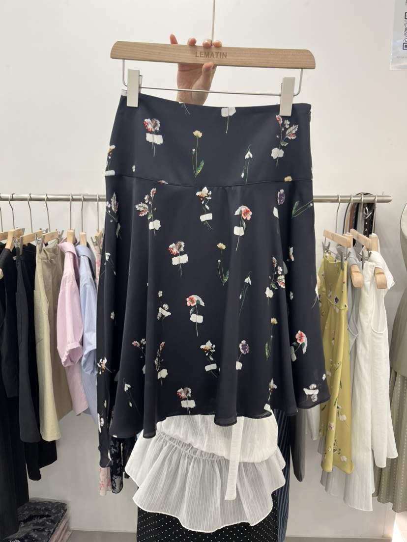 LEMATIN韓國代購女士新品26春夏人氣熱賣休閑半身裙中短裙緞LEMATIN半身裙/中短裙