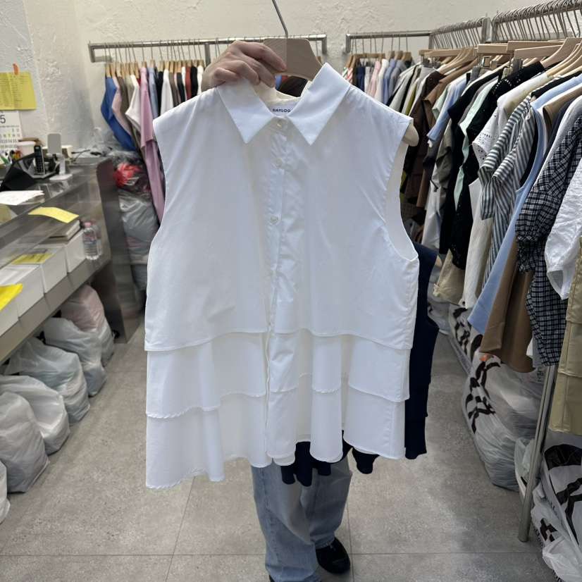 DA YLOG韓國東大門直郵女裝新品職業休閑襯衫蕾絲衫雙層DA YLOG襯衫/蕾絲衫