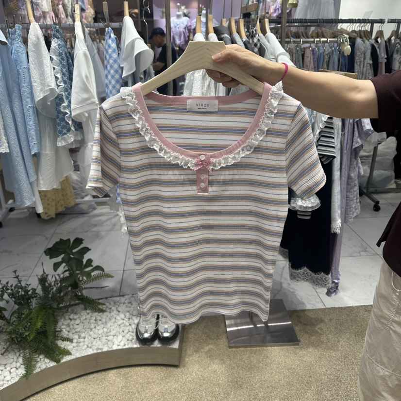 VIRUS韓國東大門直郵女裝新品休閑時尚26春夏人氣26夏季T恤VIRUST恤