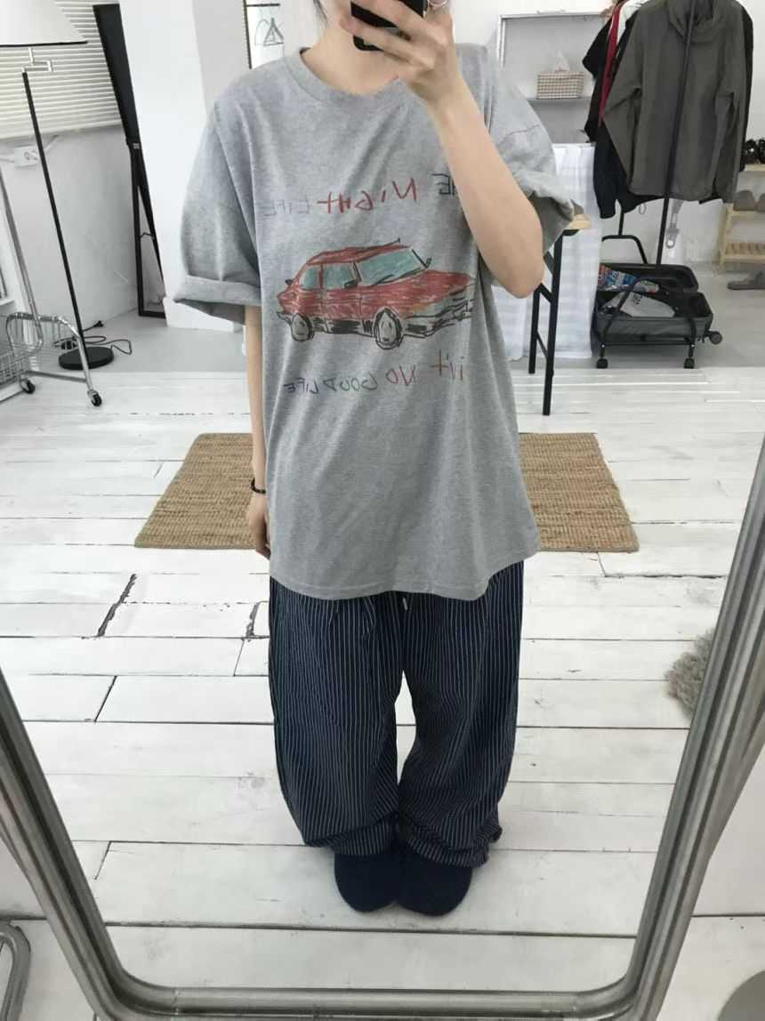 SENNE韓國代購女裝新品人氣休閑26春夏26夏季T恤男女同款SENNET恤