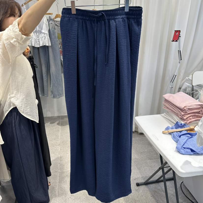 ELAN東大門實拍韓國女士新品時尚人氣26春夏熱賣休閑褲褶皺ELAN休閑褲