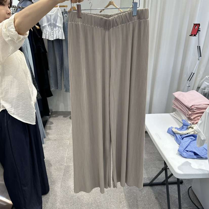 ELAN韓國直郵實拍女裝新款休閑推薦熱賣26夏季休閑褲褶皺ELAN休閑褲