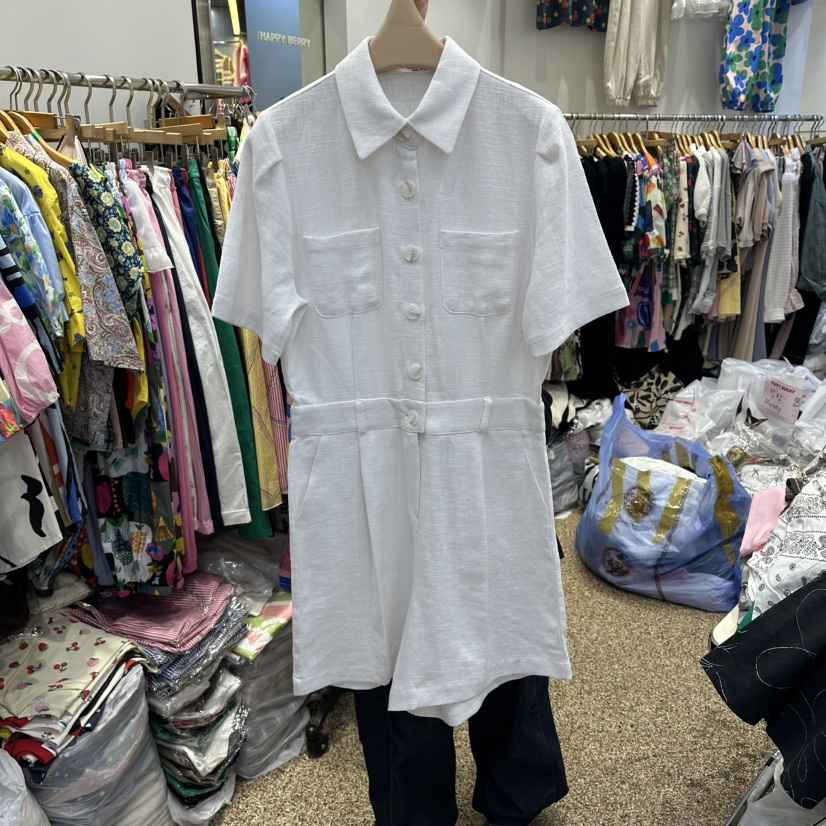 HAPPYBERRY東大門實拍韓國女裝新品26夏季人氣連體褲亞麻HAPPYBERRY連體褲
